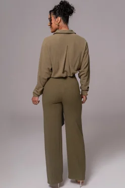 Olive Explorer Linen Pants