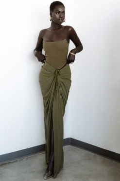 Olive Fenix Reversible Linen Corset