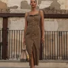 Olive Forever Summer Belted Dress