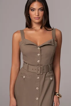 Olive Forever Summer Belted Dress