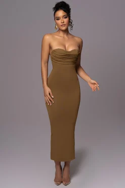 Olive La Lune Drape Midi Dress