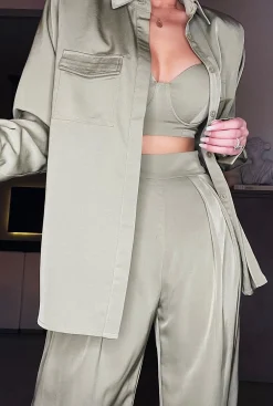 Olive Misty Button Up
