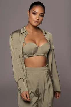 Olive Misty Button Up