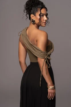 Olive New Obsession Draped Top