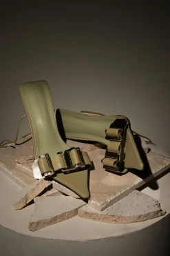 Olive Regal Pointed Toe Heels