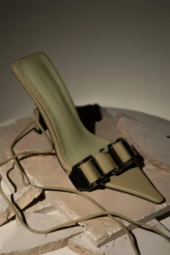 Olive Regal Pointed Toe Heels