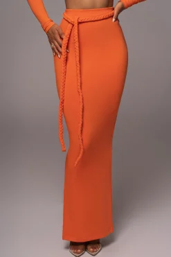 Orange City Love Two-Piece Skirt Set