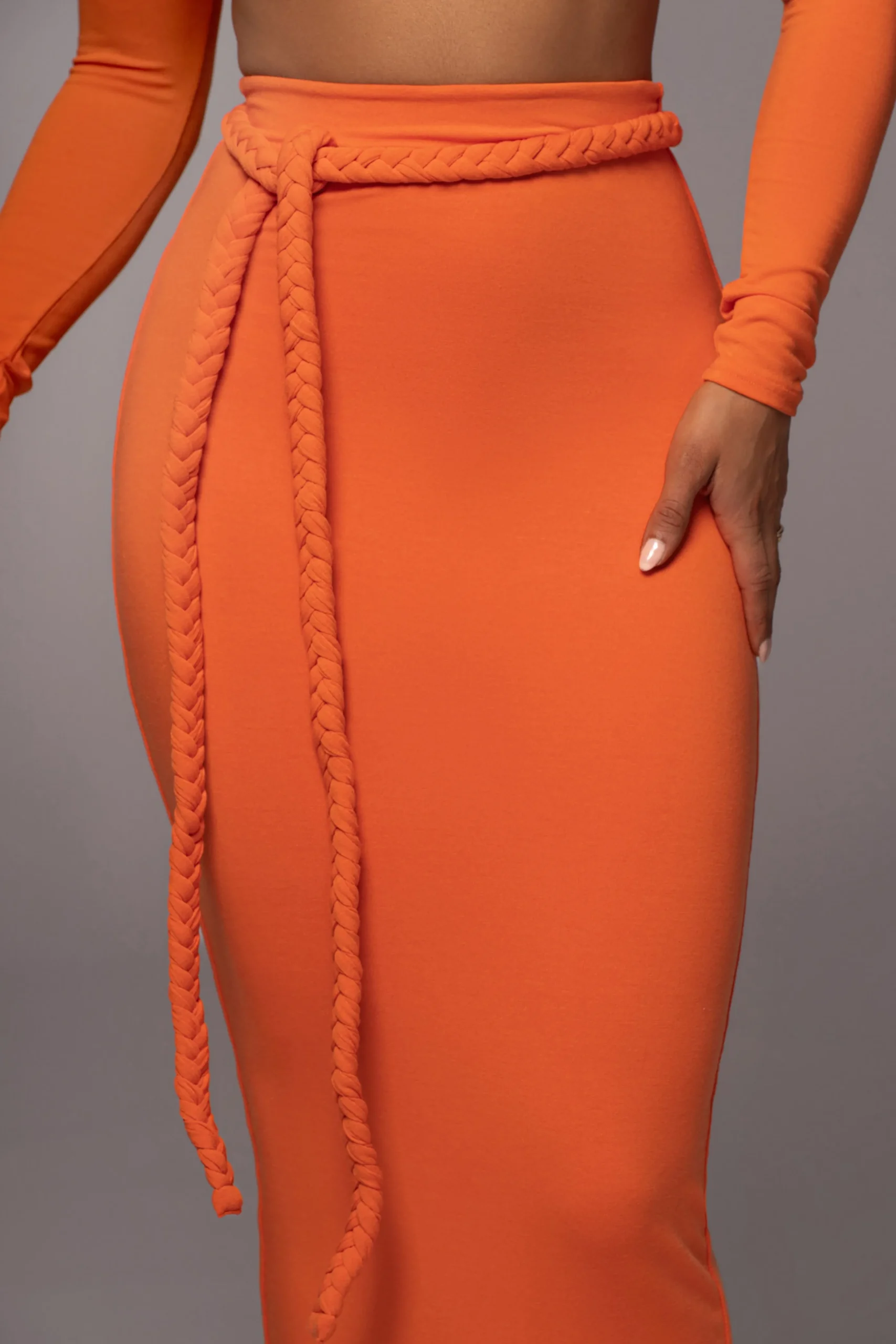 Orange City Love Two-Piece Skirt Set