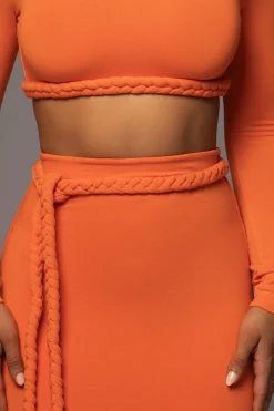 Orange City Love Two-Piece Skirt Set