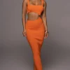 Orange Time After Time Dress