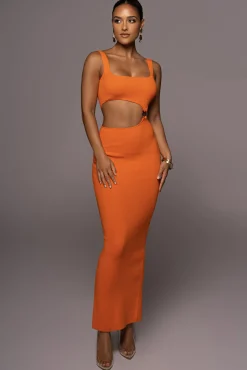 Orange Time After Time Dress