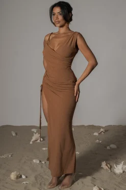 Pecan Dreaming Of Summer Linen Dress
