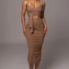 Pecan Extend Your Stay Skirt Set