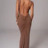 Pecan JLUXBASIX FRONT AND CENTER MAXI DRESS