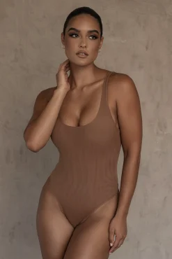 Pecan Mesh Essentials Tank Bodysuit Undergarment