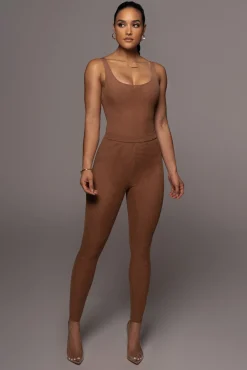 Pecan Mesh Essentials Tank Bodysuit Undergarment