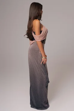 Pink Dusk Celestina Draped Maxi Dress
