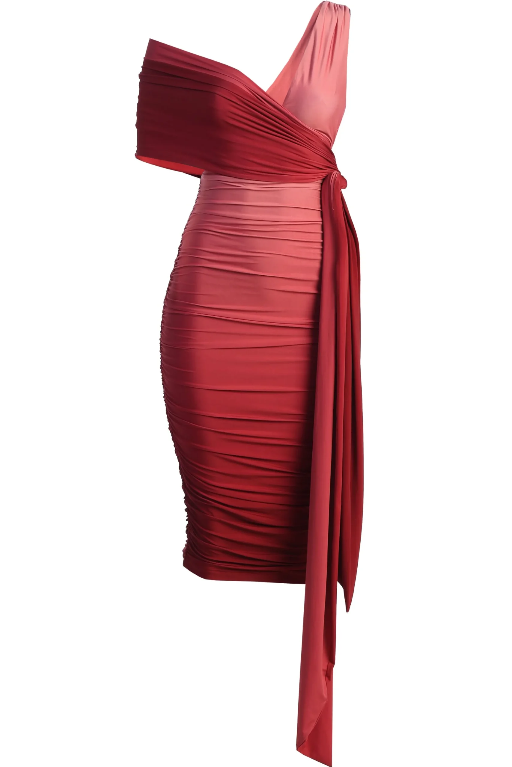 Pink Ombré Edge Of Romance Midi Dress