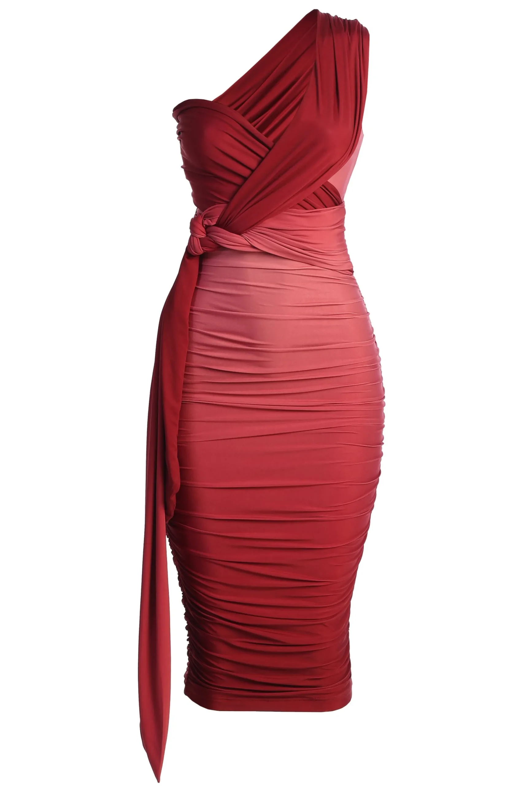 Pink Ombré Edge Of Romance Midi Dress