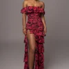 Pink  Power Mesh Passion Tier Dress