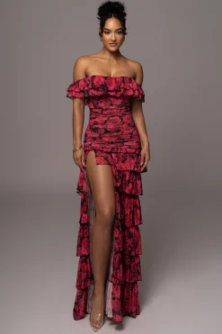 Pink Power Mesh Passion Tier Dress