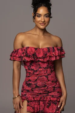 Pink Power Mesh Passion Tier Dress
