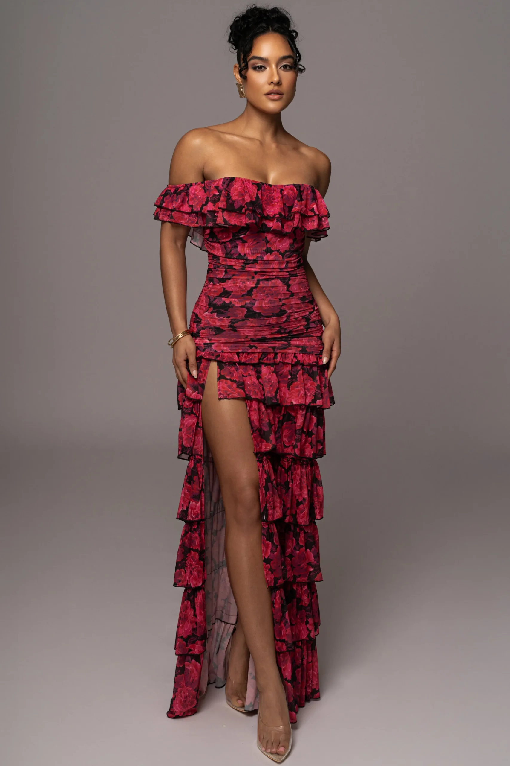Pink Power Mesh Passion Tier Dress
