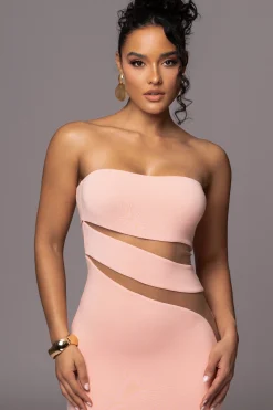 Pink Unpredictable Midi Dress