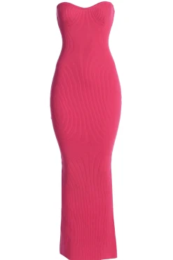 Pink Whisk Away Tube Maxi Dress