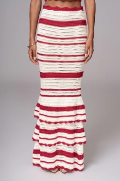 Red Corazon Ruffle Skirt Set