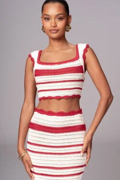 Red Corazon Ruffle Skirt Set