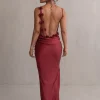 Red Down The Aisle Satin Gown