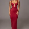 Red Enchantment Bustier Maxi Dress