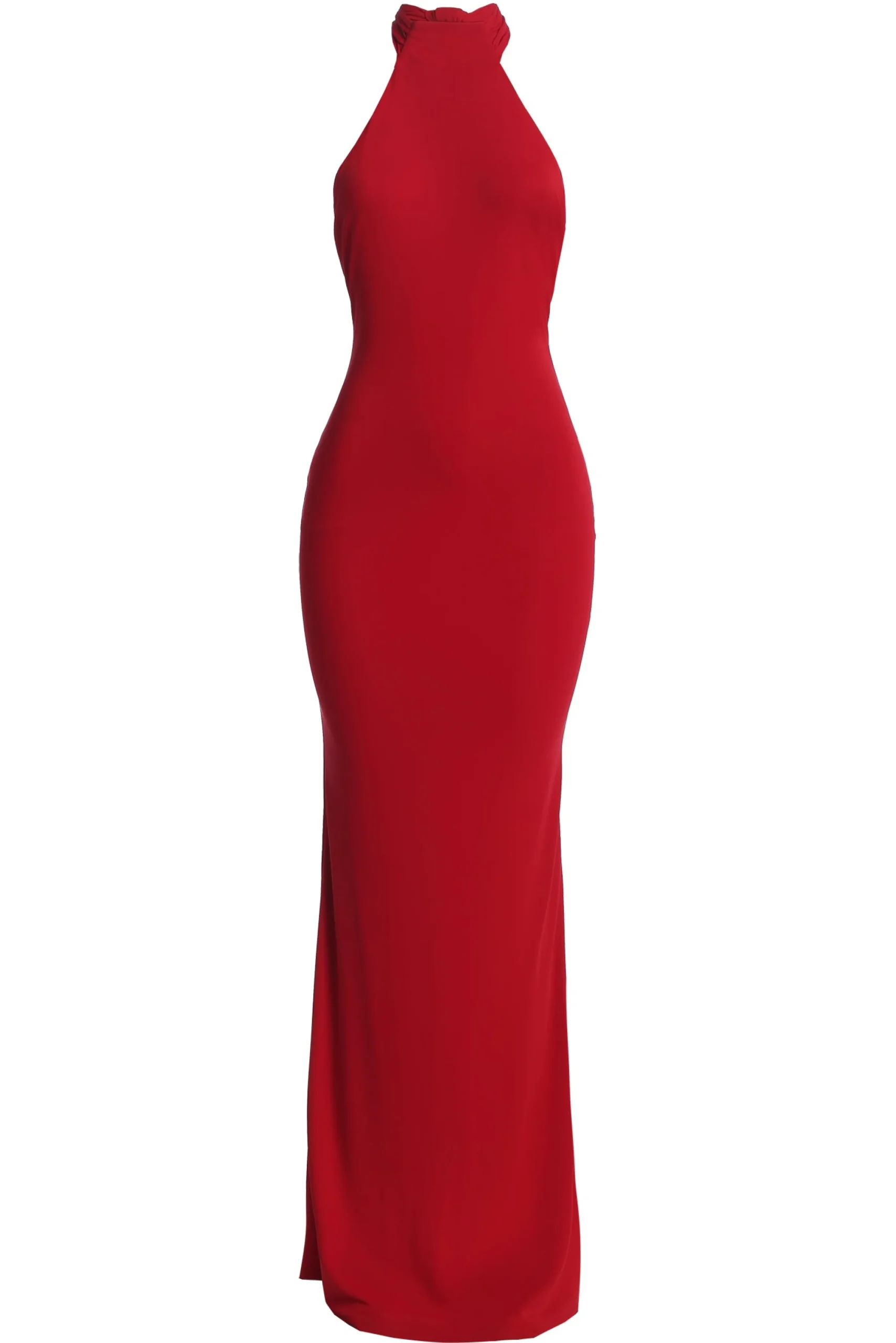 Red Golden Evening Maxi Gown