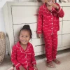 Red Home For The Holidays Kids Pajama Set