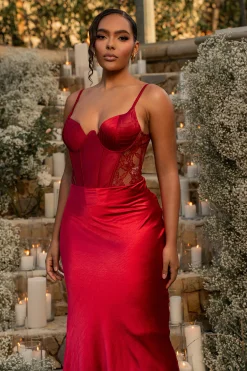 Red Incomparable Lace Bodysuit