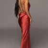 Red Irresistible Satin Maxi Dress