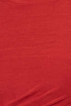 Red Kara Mock Neck Dress