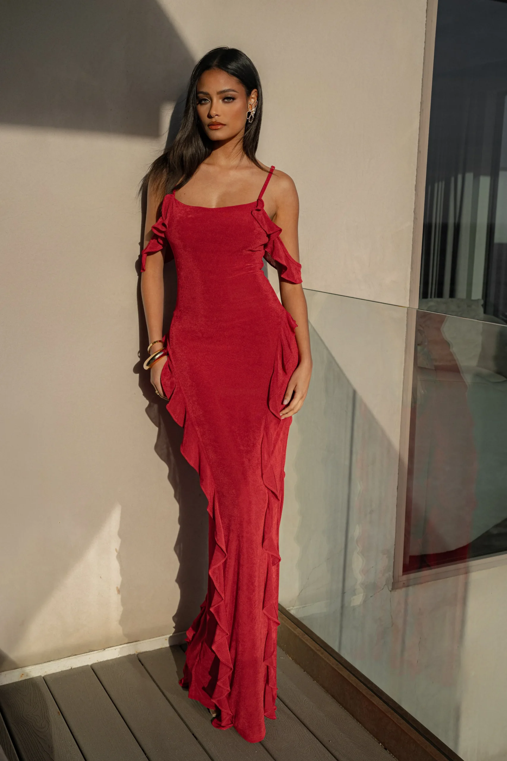 Red Maude Maxi Dress