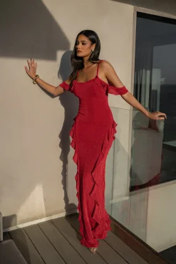 Red Maude Maxi Dress