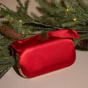 Red Satin Bow Clutch