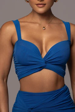 Royal Blue Extend Your Stay Skirt Set