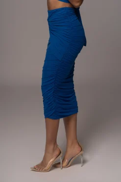 Royal Blue Extend Your Stay Skirt Set