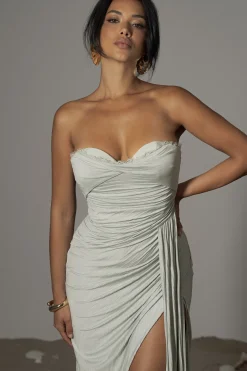Sage Celestial Drape Maxi Dress
