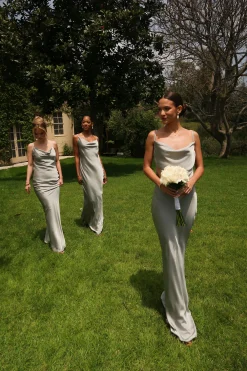Sage Down The Aisle Satin Gown