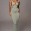 Sage Enchantment Bustier Maxi Dress