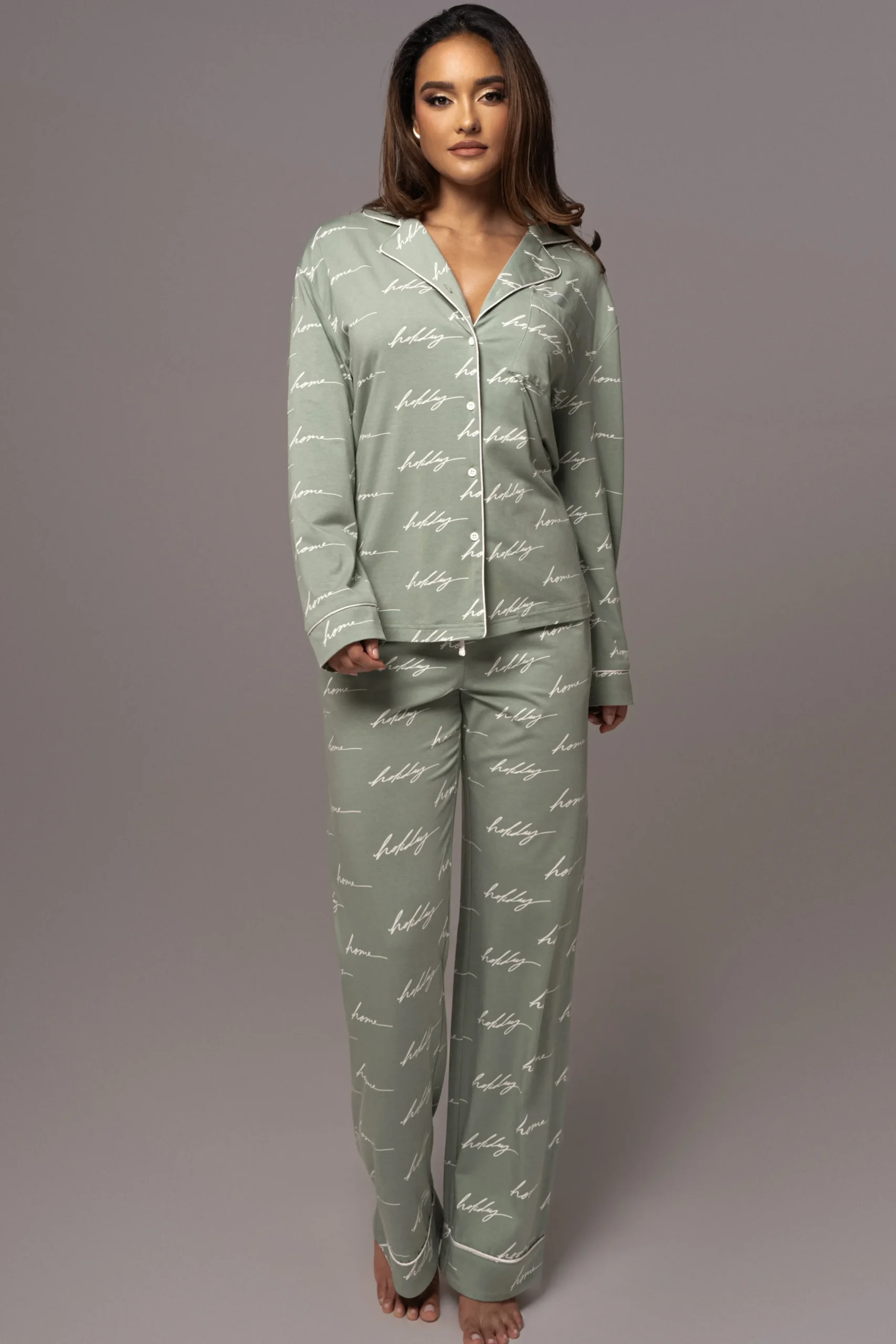 Sage Home For The Holidays Adult Pajama Set