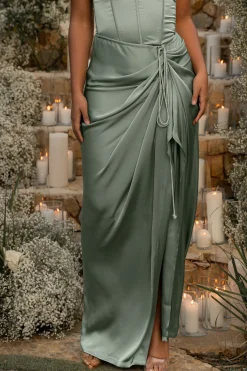 Sage Olea Satin Skirt
