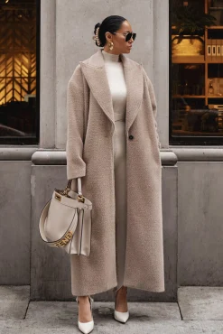 Sand Chelsie Longline Coat