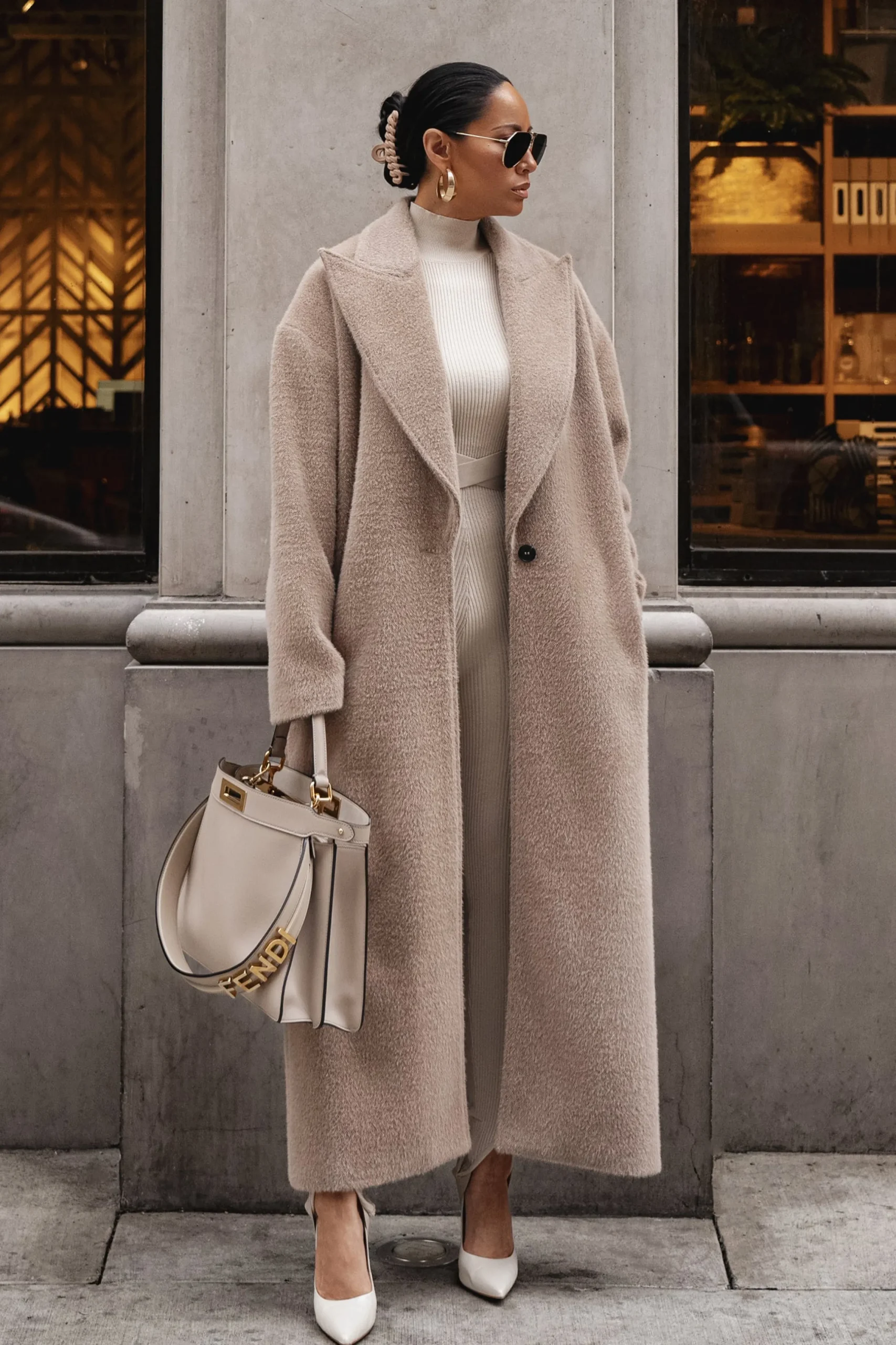 Sand Chelsie Longline Coat